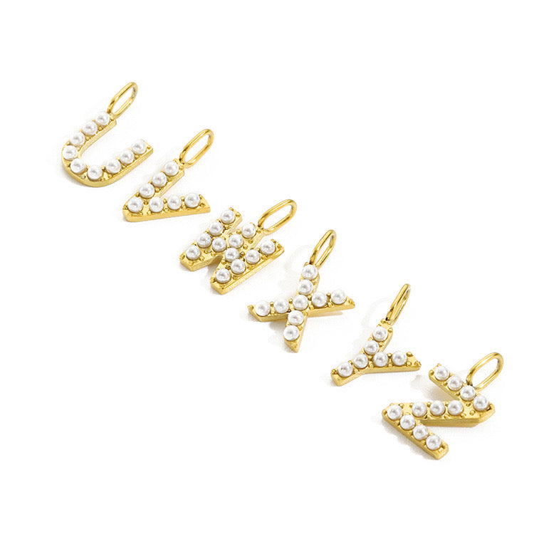 Pearl Letter Charms