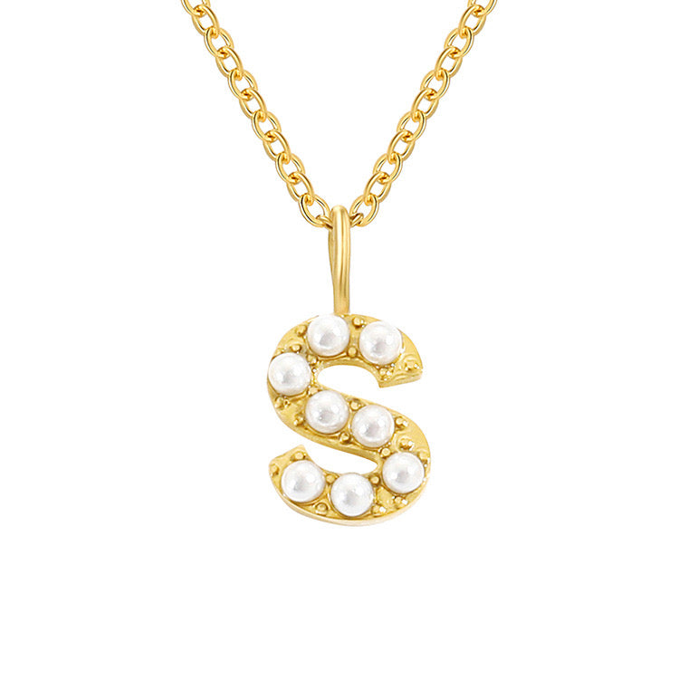 Pearl Initial Necklace