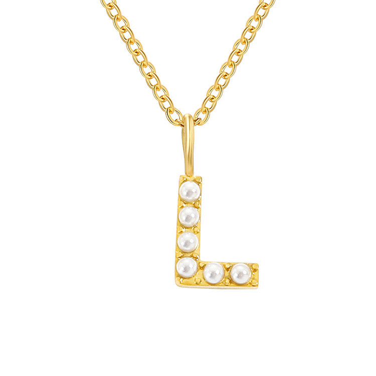 Pearl Initial Necklace
