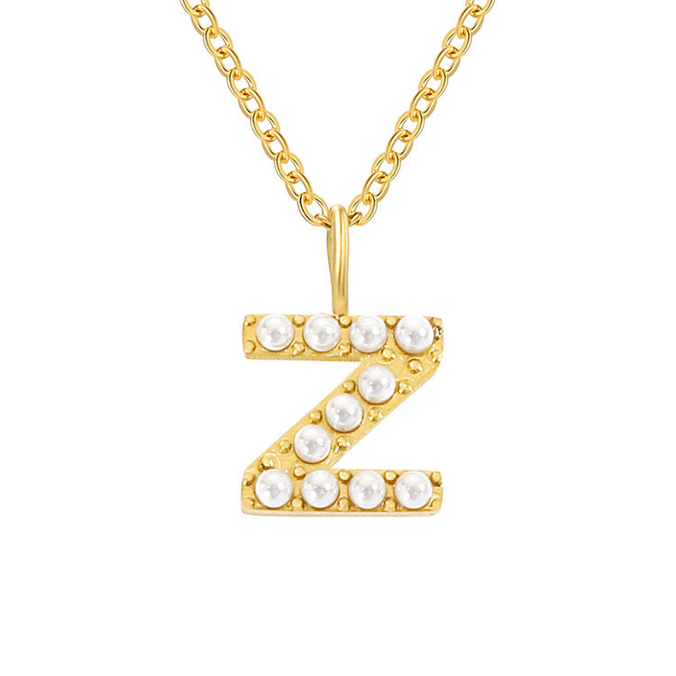 Pearl Initial Necklace
