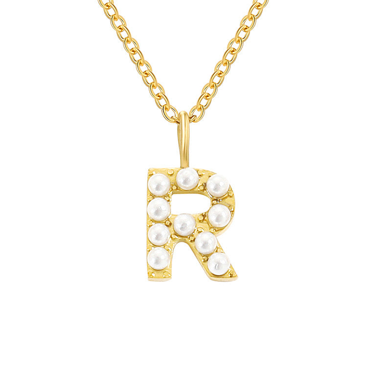 Pearl Initial Necklace