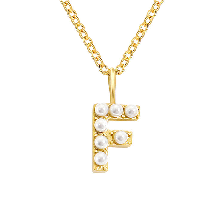Pearl Initial Necklace