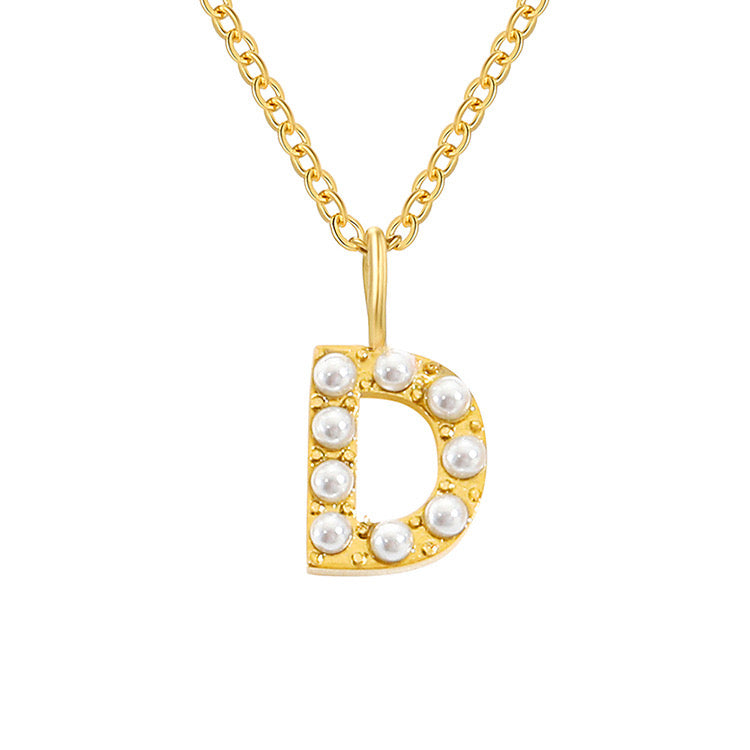 Pearl Initial Necklace