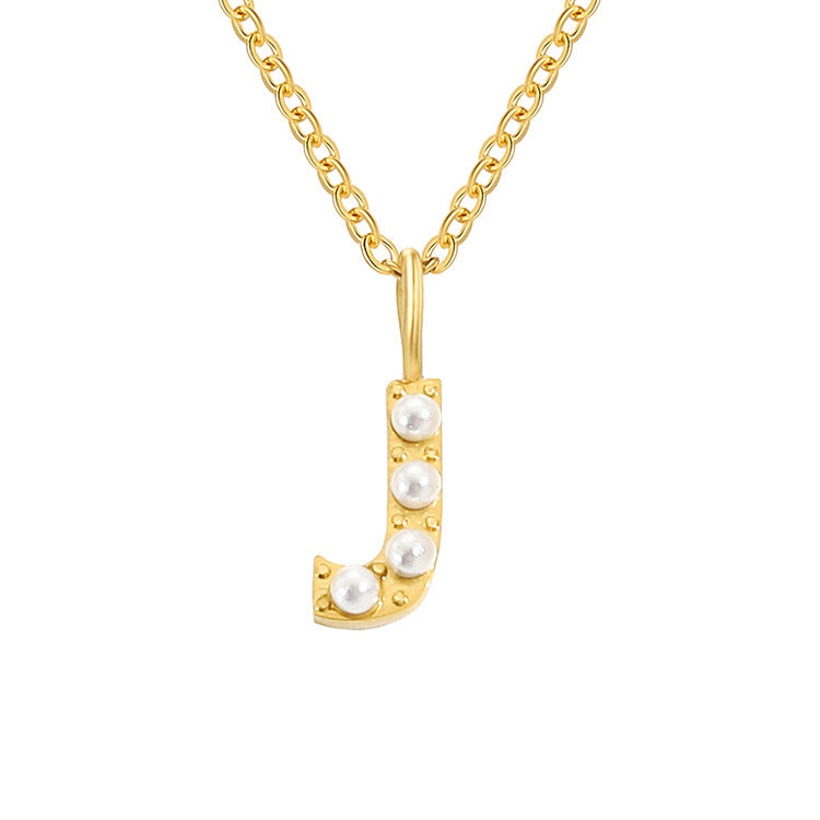 Pearl Initial Necklace