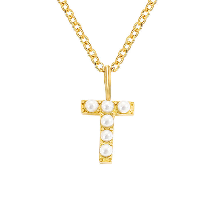 Pearl Initial Necklace