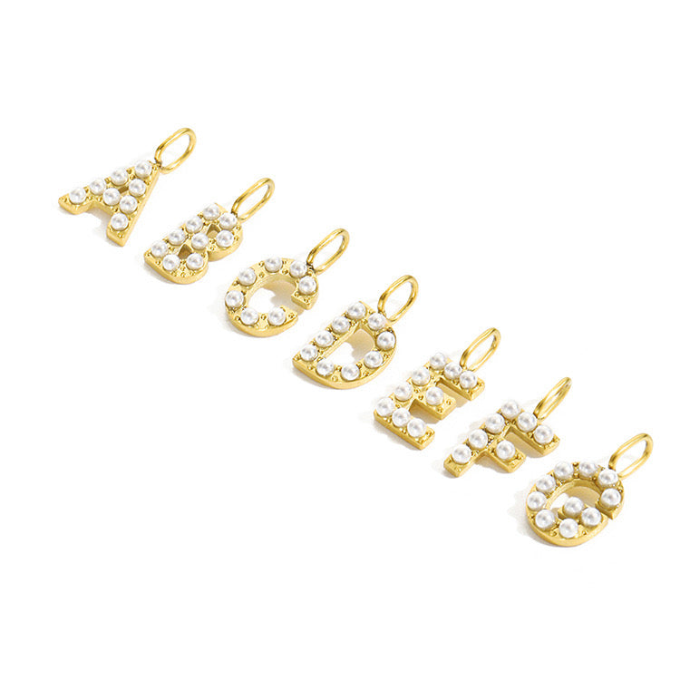 Pearl Letter Charms