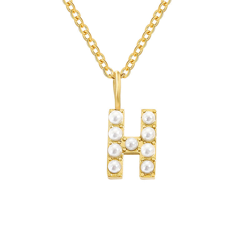 Pearl Initial Necklace