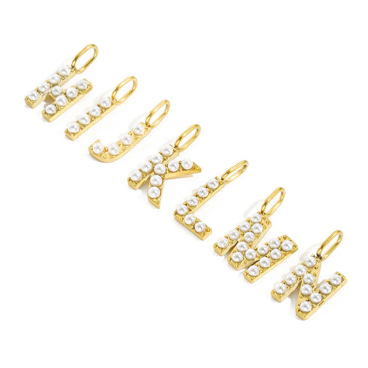 Pearl Letter Charms