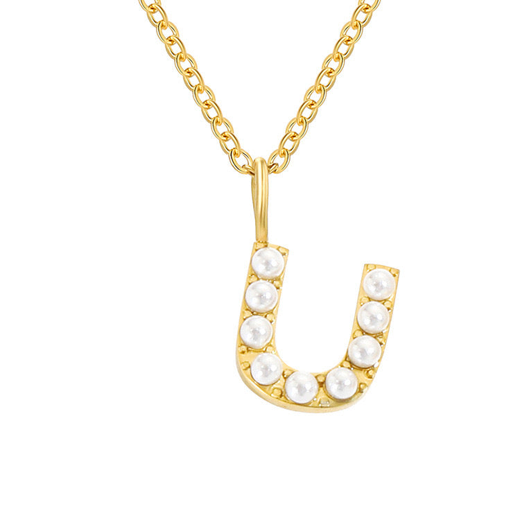Pearl Initial Necklace