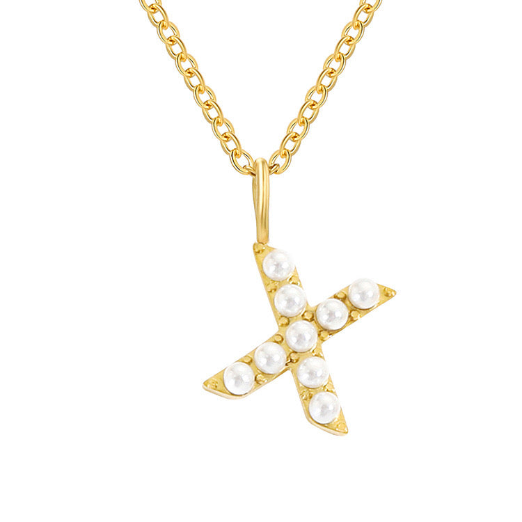 Pearl Initial Necklace