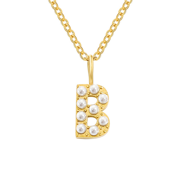 Pearl Initial Necklace