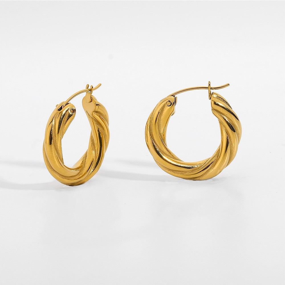 Marine Twist Hoops