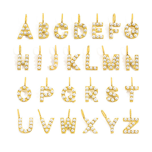 Pearl Letter Charms