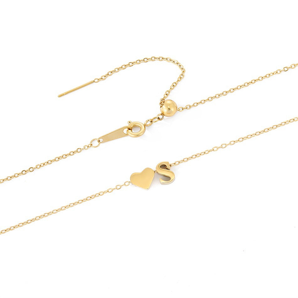 Letter Heart Bracelet